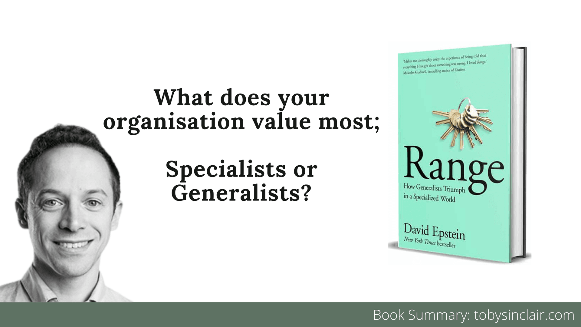 Book Summary: Range - Why Generalists Triumph by David Epstein | The 3 Big Ideas and Best Quotes