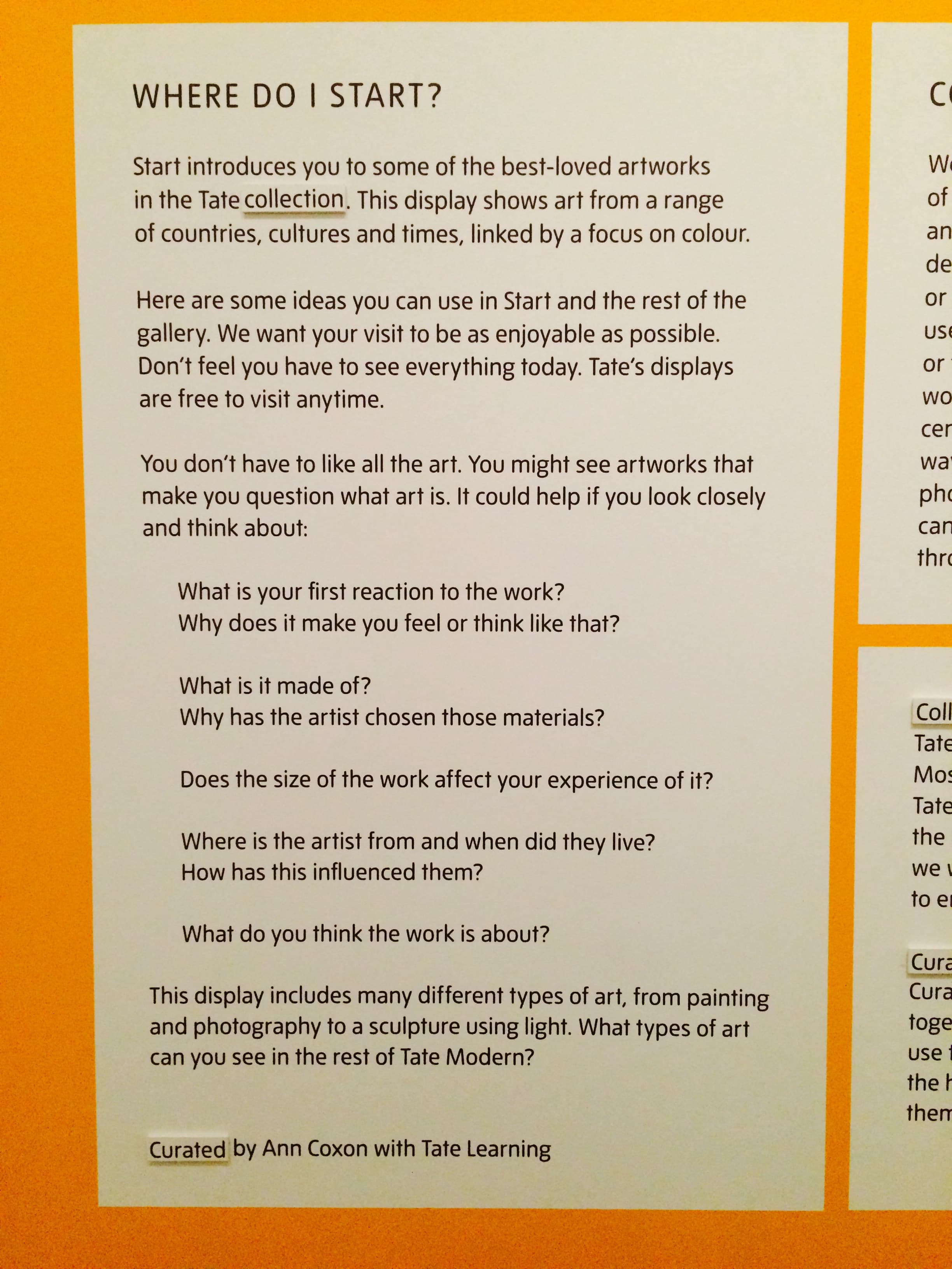 Powerful Coaching Questions at Tate Modern Gallery