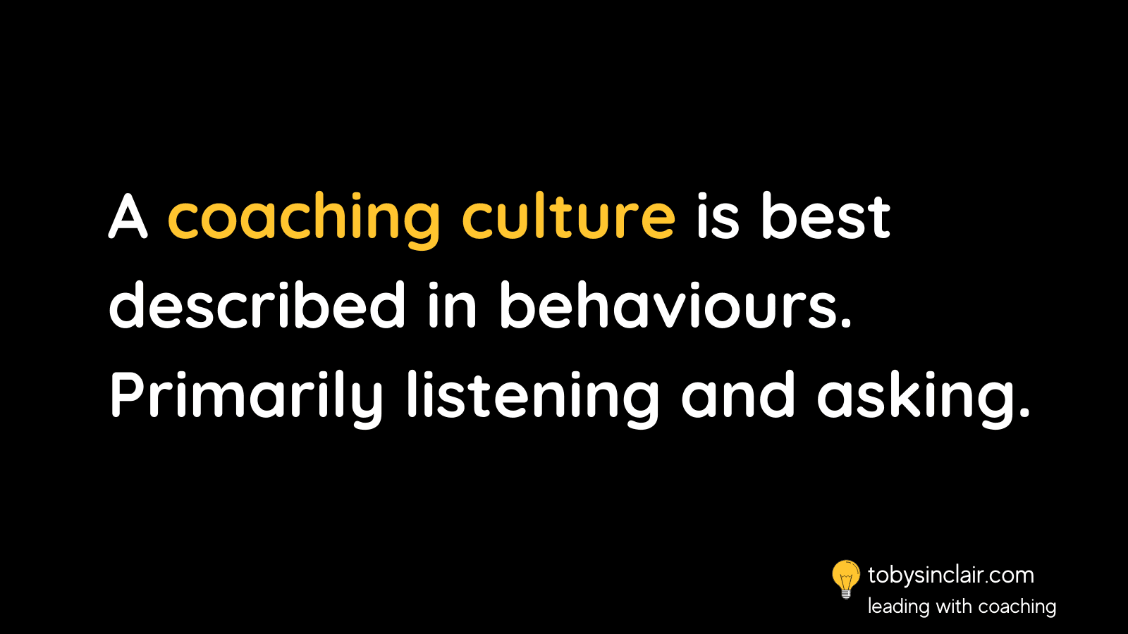 How To Create a Coaching Culture